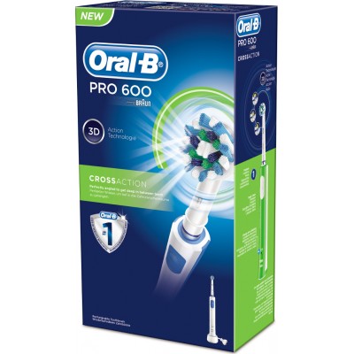 Braun Oral-B PRO600 Cross Action Ηλεκτρική Οδοντόβουρτσα 