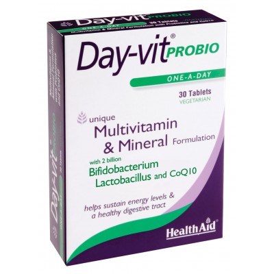 Health Aid Day-vit Probio Βιταμίνες, μέταλλα, προβιοτικά & συνένζυμο Q10 30tbs