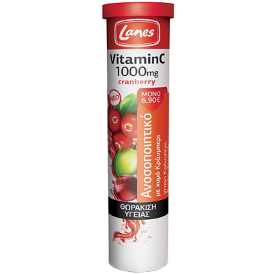 Lanes Βιταμίνη C 1000mg σε συνδυασμό με Cranberry 20eff.tb