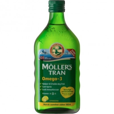 Mollers Μουρουνέλαιο υγρό για ενήλικες και παιδιά γεύση λεμόνι 250ml