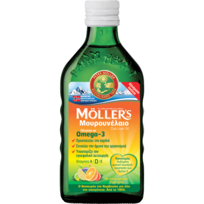 Mollers Μουρουνέλαιο υγρό για ενήλικες και παιδιά γεύση tutti frutti 250ml