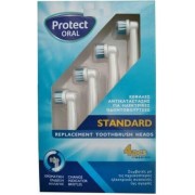 Protect Oral Standard Replacement Toothbrush Heads 4τμχ