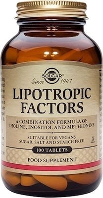 Solgar Lipotropic Factors Συμπλήρωμα Διατροφής για Αδυνάτισμα 100tbs