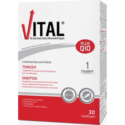 Vital Plus Q10 Πολυβιταμίνη με συνένζυμο Q10 30caps