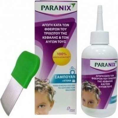 Paranix Αντιφθειρική αγωγή σε μορφή σαμπουάν 200ml & χτένα
