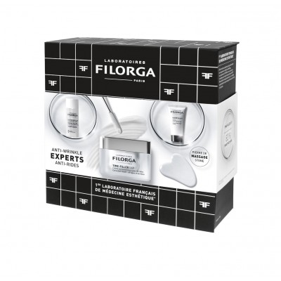Filorga Time-Filler 5XP Cream 50ml, Micellar Solution 50ml, Sleep & Lift 15ml & Guasha