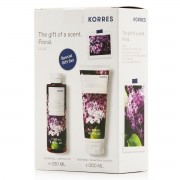 Korres Lilac Shower Gel 250ml & Body Milk 200ml