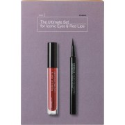 Korres The Ultimate Set Liquid Eyeliner Pen 01 Black & Morello Lip Fluid 59 Brick Red
