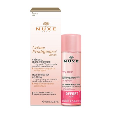 Nuxe Creme Prodigieuse Boost Multi Correction Gel Cream 40ml & Very Rose Micellaire 40ml