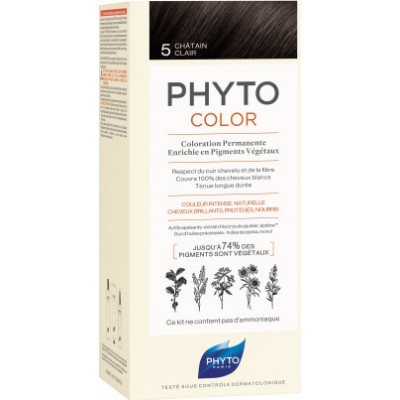 Phyto Phytocolor Μόνιμη Βαφή Μαλλιών 5.0 Καστανό Ανοιχτό