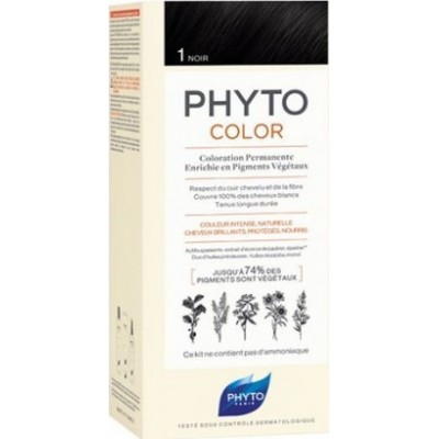 Phyto Phytocolor Μόνιμη Βαφή Μαλλιών 1.0 Μαύρο